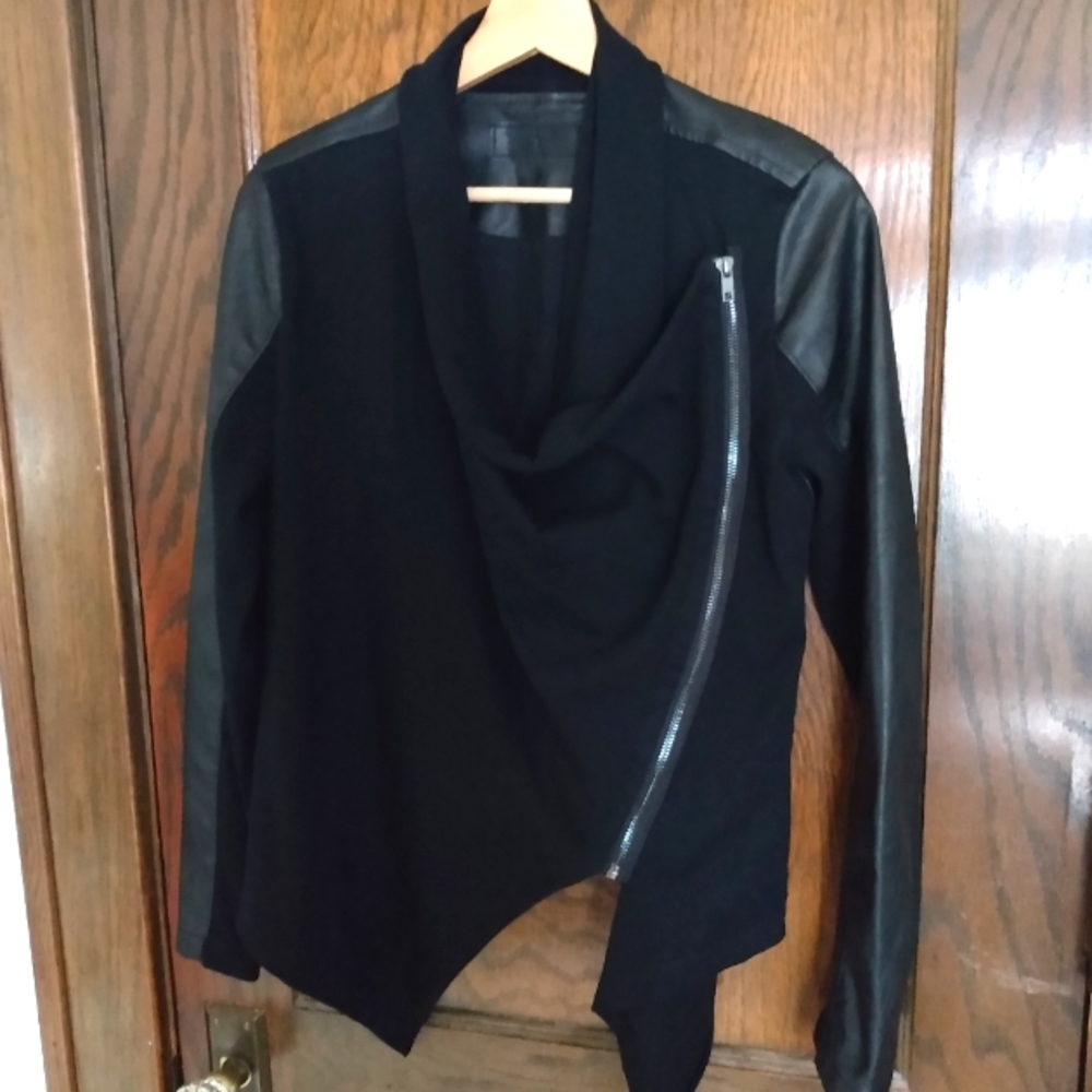 Anthro BlankNYC Zip Moto Jacket Leather - Vegan Size Small